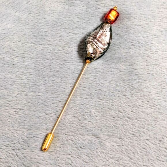 Vintage Artisan Made Italian Venetian Glass Stick Pin - Picture 2 of 10